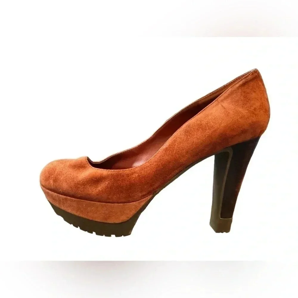 EUC Sergio Rossi Suede Platform Pumps (38.5)